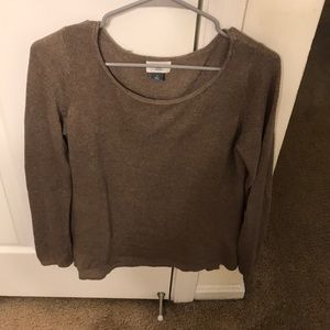 Brown Old Navy scoop neck sweater